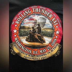 Men’s Vintage Harley-Davidson T-Shirt Rolling Thunder Washington DC Size M